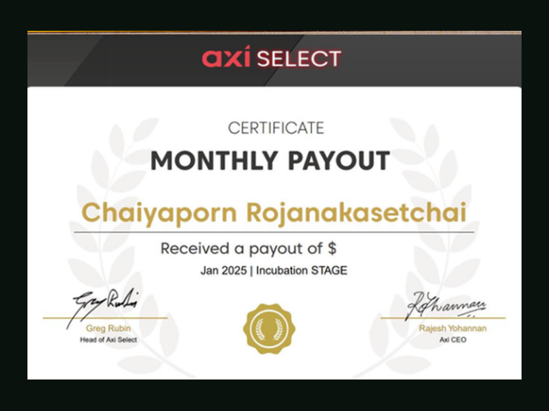 axi SELECT Monthly Payout Certificate